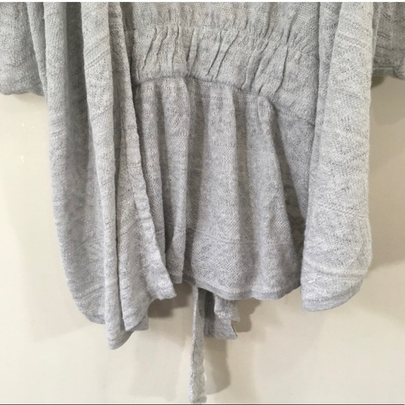 Anthropologie Pravin Tie Front Kimono Sweater Grey - Picture 5 of 10